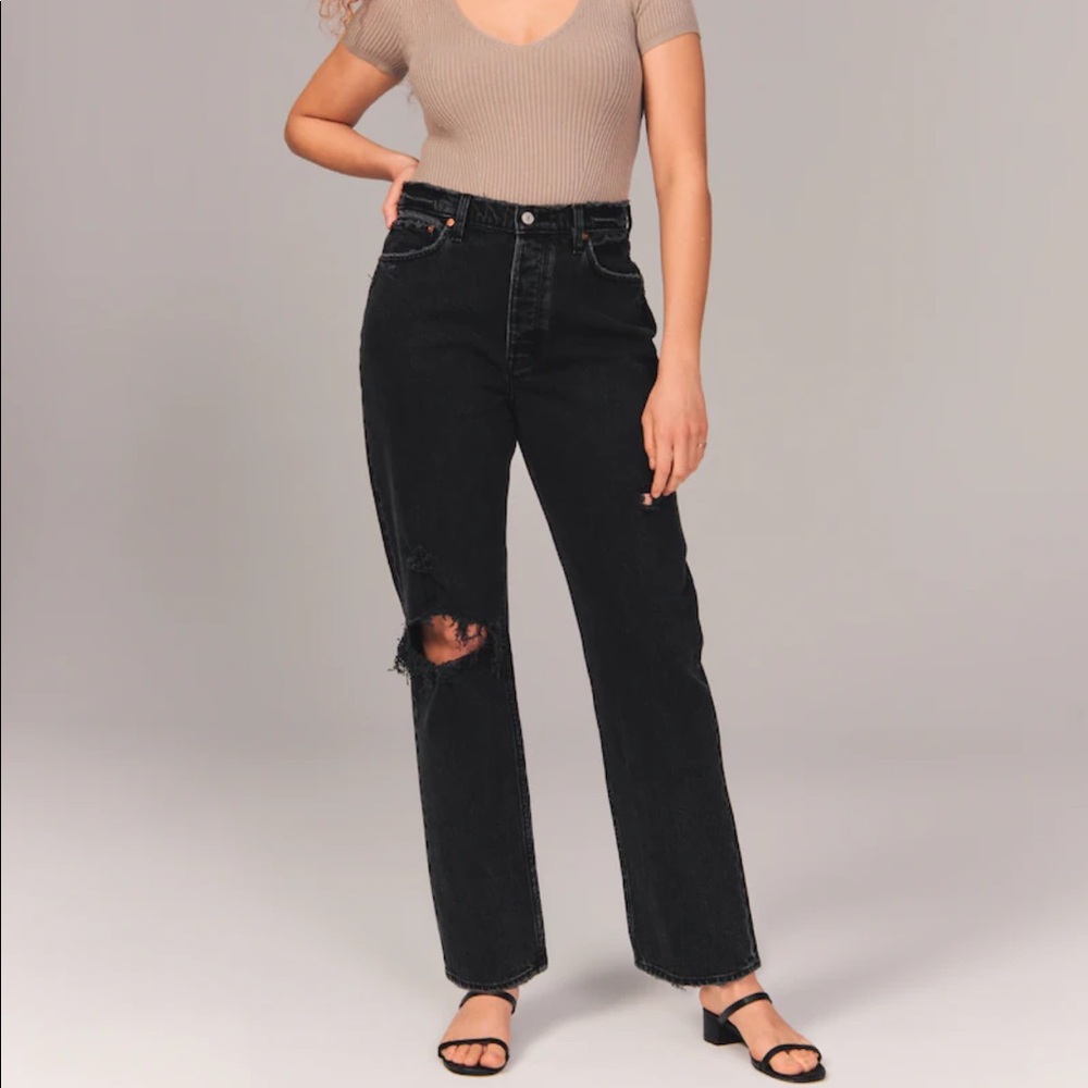Abercrombie High Rise Dad Jean